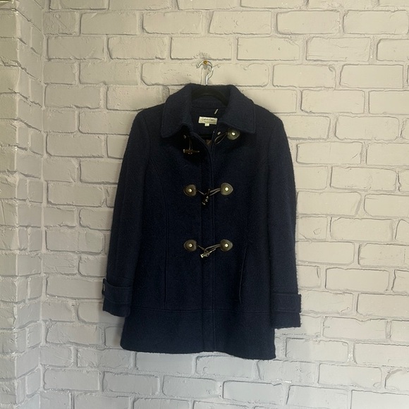 NWOT Calvin Klein Blue Pea Coat Timeless Wool Design size 8 - Picture 9 of 9